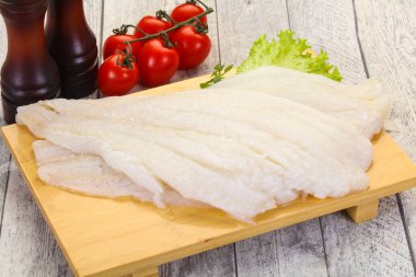 Ham pisi balığı fileto yemek pişirmek için hazır