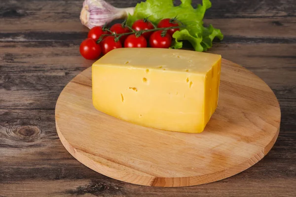 Swiss Hard Giallo Gustoso Mattone Formaggio — Foto Stock