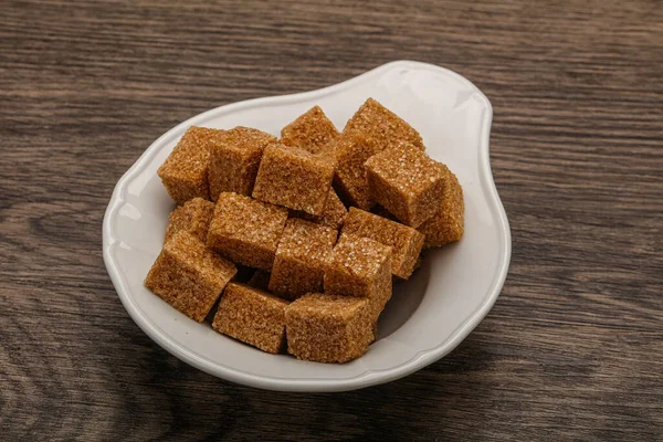 Brown Cane Sugar Cubs Bowl — Stock Photo, Image