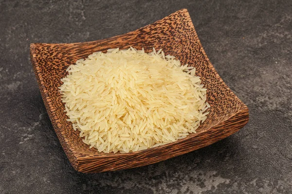 Сырой Индийский Рис Басмати Миске — стоковое фото