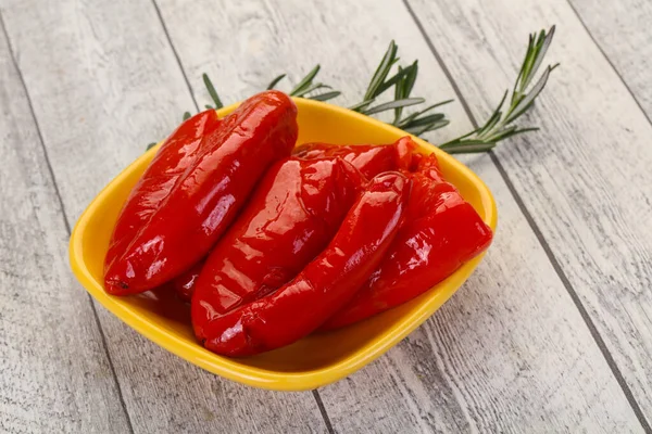 Eingelegte Rote Paprika Mit — Stockfoto