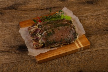 Ham Marine domuz biftek yemek için hazır