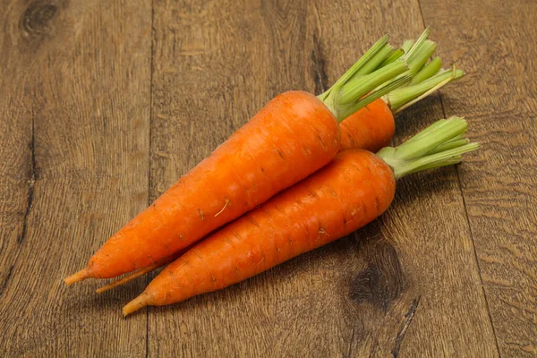 Three Young Fresh Ripe Carrots — Stock Photo, Image