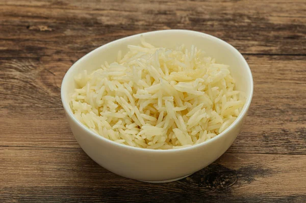 Gestoomde Indiase Basmati Rijst Kom — Stockfoto