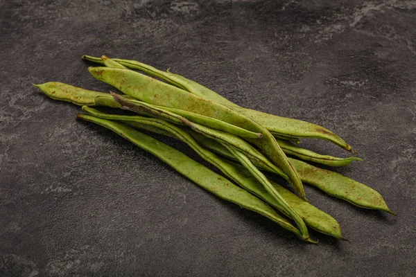 Vegan Mutfağı Pişirmek Için Yeşil Fasulye Yığını — Stok fotoğraf