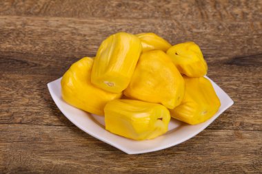 Tropikal egzotik meyve-plaka içinde jackfruit ağacı