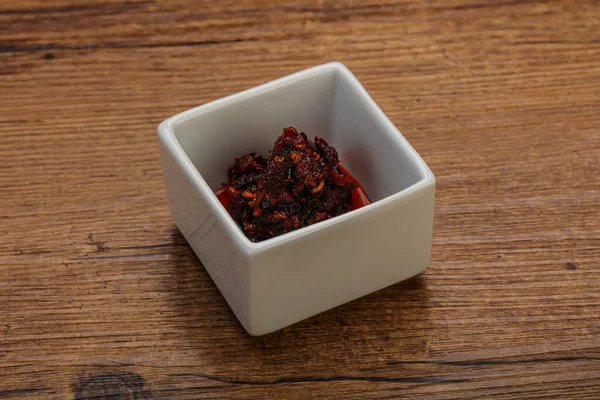 Vietnamesische Fried Chili Pepper Sauce Mit — Stockfoto