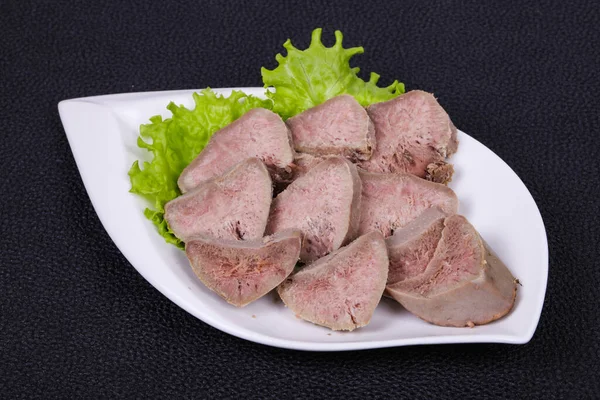 Gurmet Schweinezunge Snack Vorspeise — Stockfoto