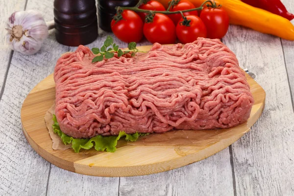 Raw turkey minced meat for cooking
