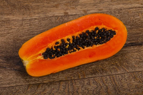 Chutný Jemně Zralé Plody Papaya Nakrájené Plátky — Stock fotografie