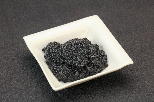 Lujo Lucha Contra Pescado Caviar Negro Tazón — Foto de Stock
