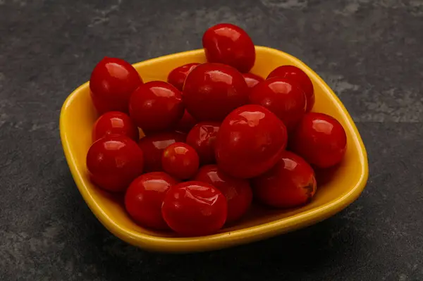 Pickled Red Cherry Tomatoes Bowl — Stock Photo, Image