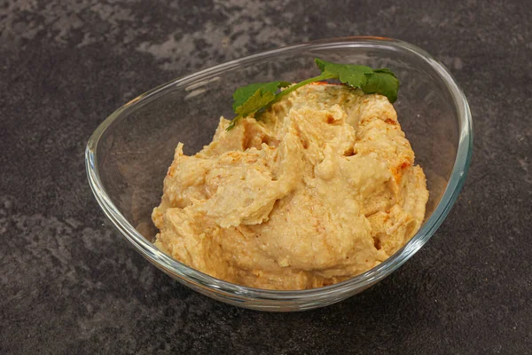 Cusine Diététique Végétalienne Humus Paprica — Photo