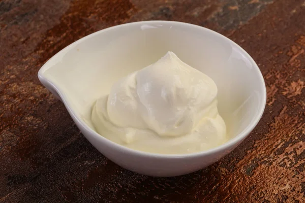 Dairy Product Sour Cream Bowl — Stock Photo, Image