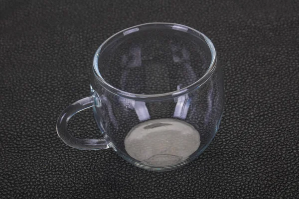 Порожня Скляна Чашка Чорному Тлі — стокове фото