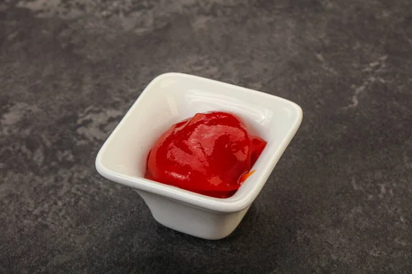 Sabroso Tomate Ketchup Bowl —  Fotos de Stock