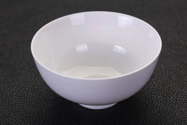 Empty Ceramic Bowl Black Background — Stock Photo, Image