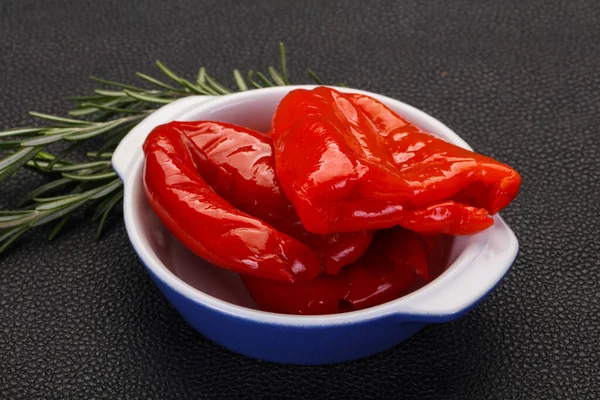 Pimiento Rojo Escabeche Con Aceite — Foto de Stock