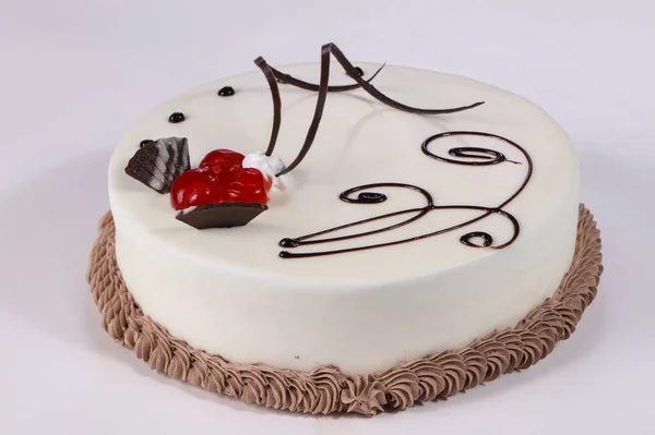 Dolce Torta Saporita Con Crema — Foto Stock