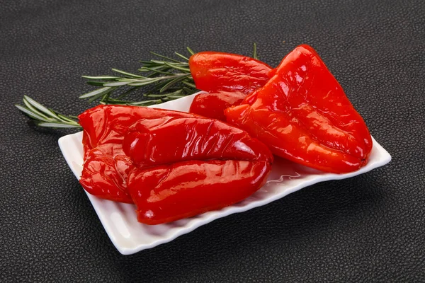 Pickled Red Bell Pepper Oil — Stock Photo, Image