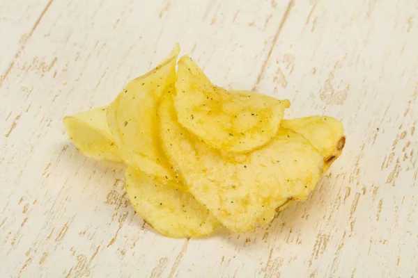 Natürliche Yuong Kartoffeln Gesalzen Chips Haufen — Stockfoto