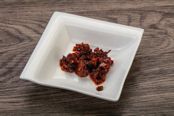 Vietnamesische Fried Chili Pepper Sauce Mit — Stockfoto