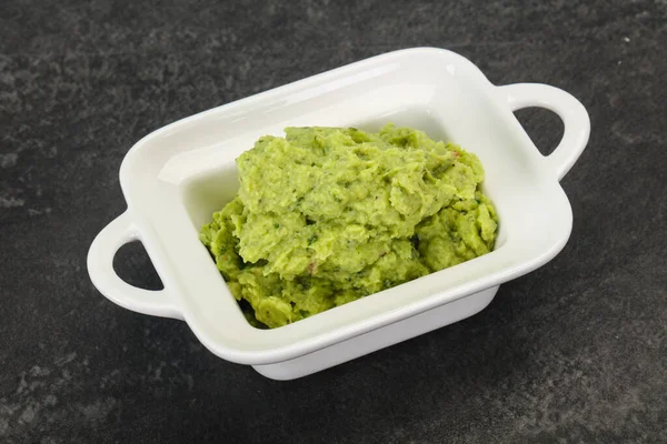 Saus Guacamole Alpukat Pedas Dengan Cabai — Stok Foto