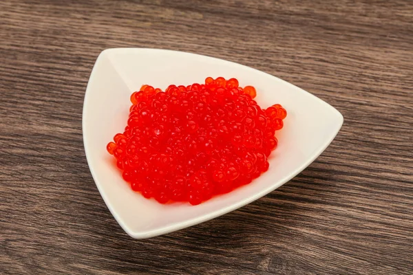 Luxuoso Caviar Salmão Vermelho Tigela — Fotografia de Stock
