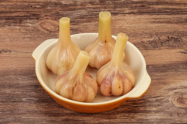 Marinated young garlic in the bowl — Stock Image Marinated Young Garlic Bowl Royalty Free Stock Photos