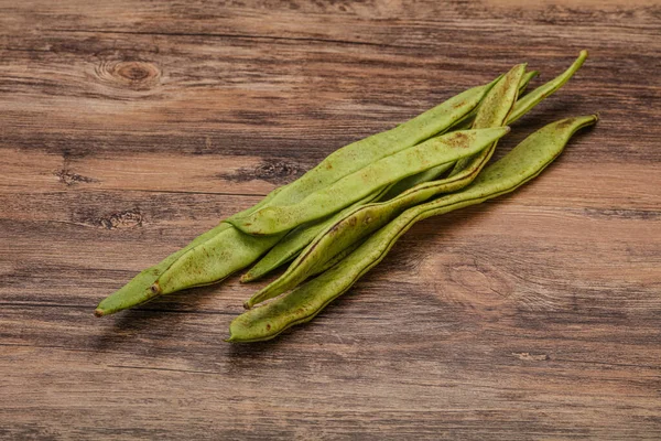 Veganistische Keuken Groene Bonenhoop Koken — Stockfoto