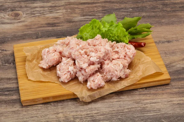 Hausgemachtes Schweinehackfleisch Zum Kochen Bereit — Stockfoto