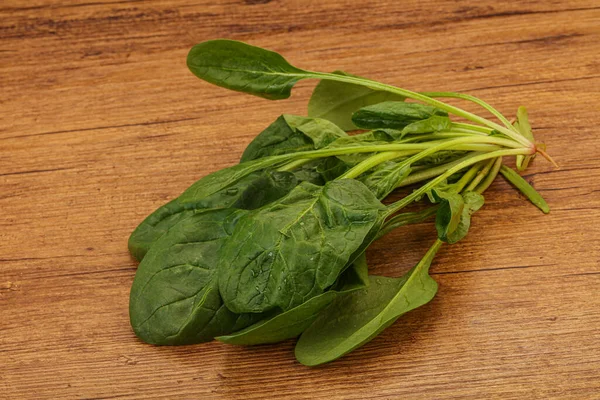 Cucina Vegana Fresca Foglia Spinaci Verde Mucchio — Foto Stock