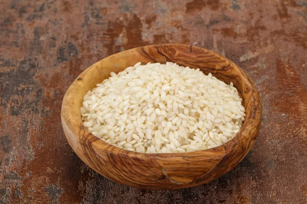 Arroz Arborio Cru Para Risoto Italiano — Fotografia de Stock