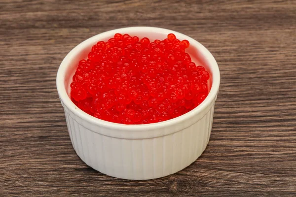 Luxuoso Caviar Salmão Vermelho Tigela — Fotografia de Stock