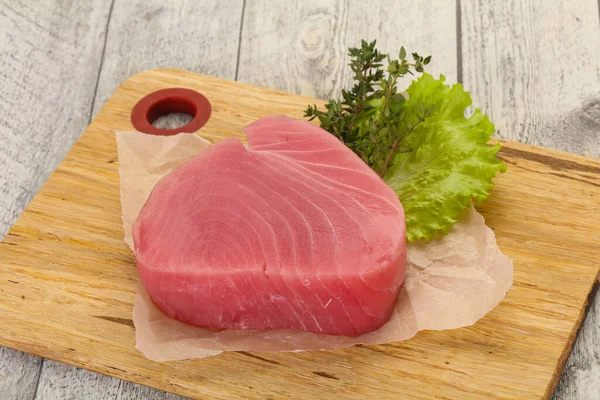 Rauwe Tonijnsteak Klaar Koken — Stockfoto