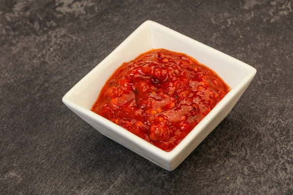 Salsa Picante Picante Tomate Bowl — Foto de Stock