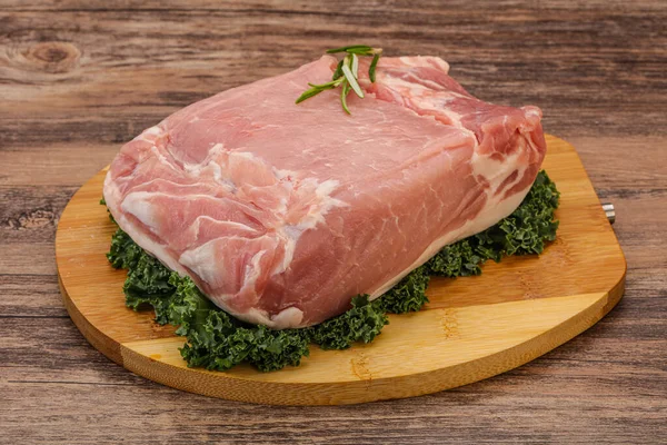 Rauw Varkensvlees Stuk Voor Het Koken — Stockfoto