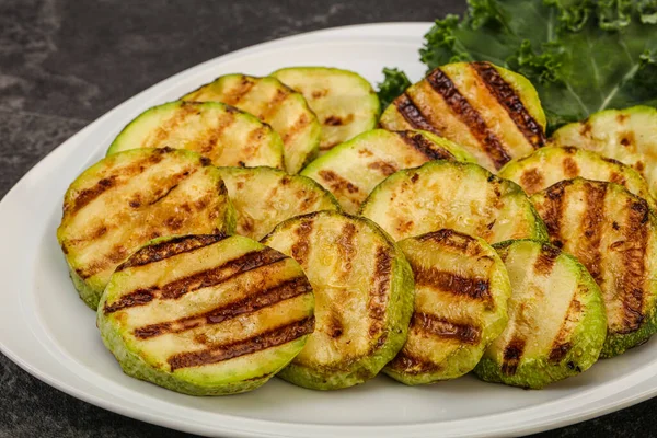 Vegan cuisine Grilled young zucchini slices