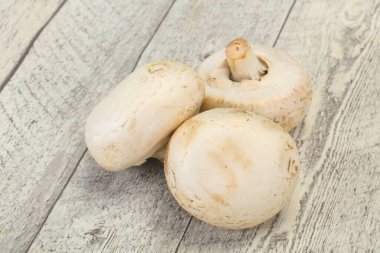 Raw Champignon hurdalığı yemek yapmaya hazır.