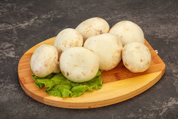 Raw Champignons Board Ready Cooking — Stock Photo, Image