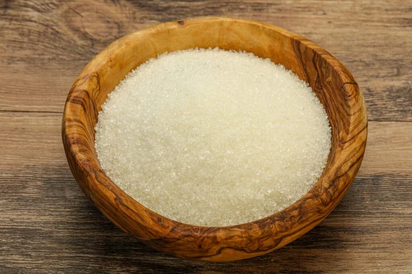 Açúcar Doce Branco Tigela — Fotografia de Stock