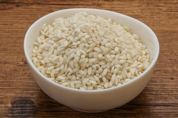 Arroz Arborio Italiano Cru Para Risotto — Fotografia de Stock