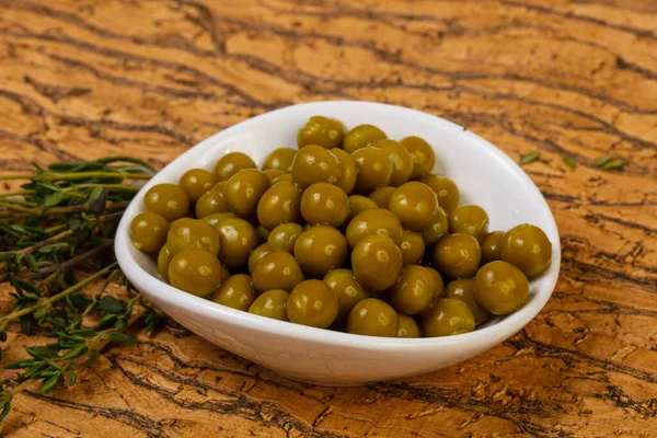 Guisantes Verdes Marinados Escabeche Bowl — Foto de Stock