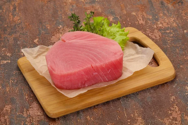 Raw Tuna Steak Ready Cooking — Stock Photo, Image