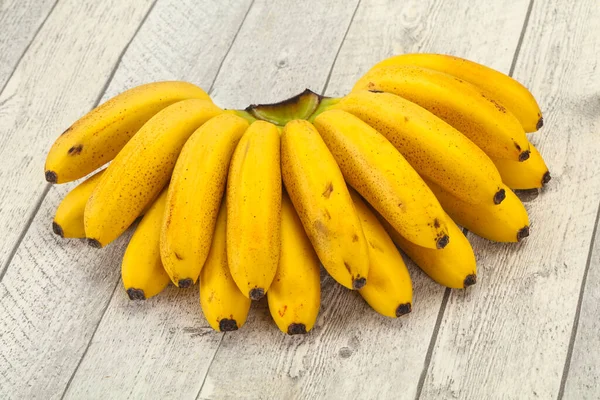 Ώριμη Γλυκιά Κίτρινη Μίνι Σωρό Μπανάνας — Φωτογραφία Αρχείου