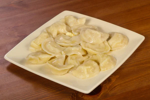 Patates Püresi Tereyağlı Yapımı Börek — Stok fotoğraf