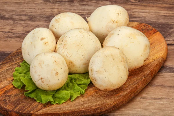 Raw Champignons Board Ready Cooking — Stock Photo, Image