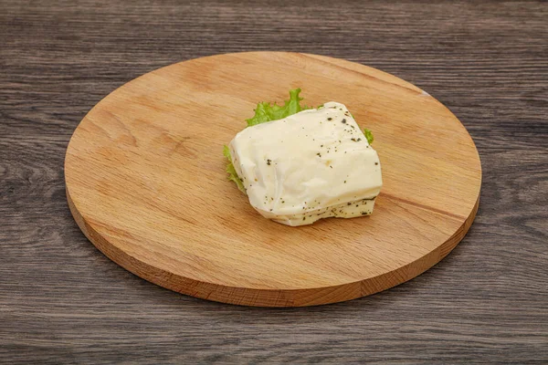 Queijo Grego Halloumi Com Hortelã Para Grelhar — Fotografia de Stock