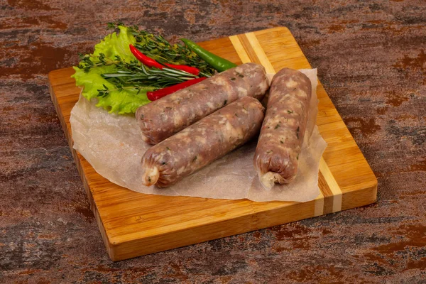 Raw Pork Sausages Grill — Stock Photo, Image