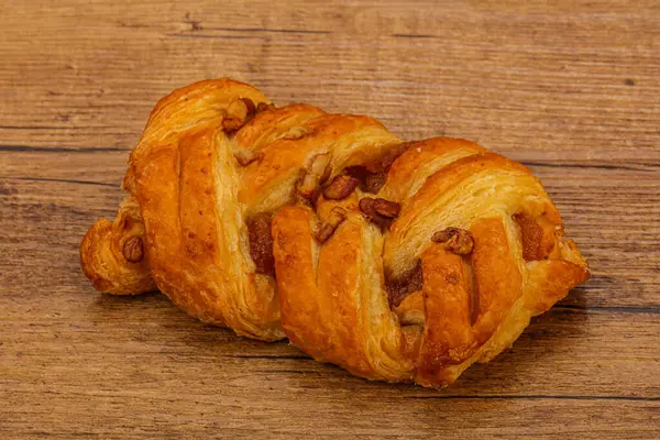 Pecan Nut Sweet Pie Dessert Bakery — Stock Photo, Image